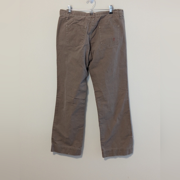 G1 Basic Goods Brown Wide Leg Cotton Canvas Barrel Leg Ankle Pants, Size 8 - Picture 4 of 7